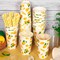 180 Pieces/60 Sets Lemonade Cups Disposable Paper Cups with Lids and Paper Straws 16oz Yellow Paper Cups Lemonade Stand Supplies for Cold Hot Beverage Juice Summer Fruit Party